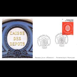 FDC LNF - Caisse des dépôts (tp gommé) - oblit 28/4/2016 Paris