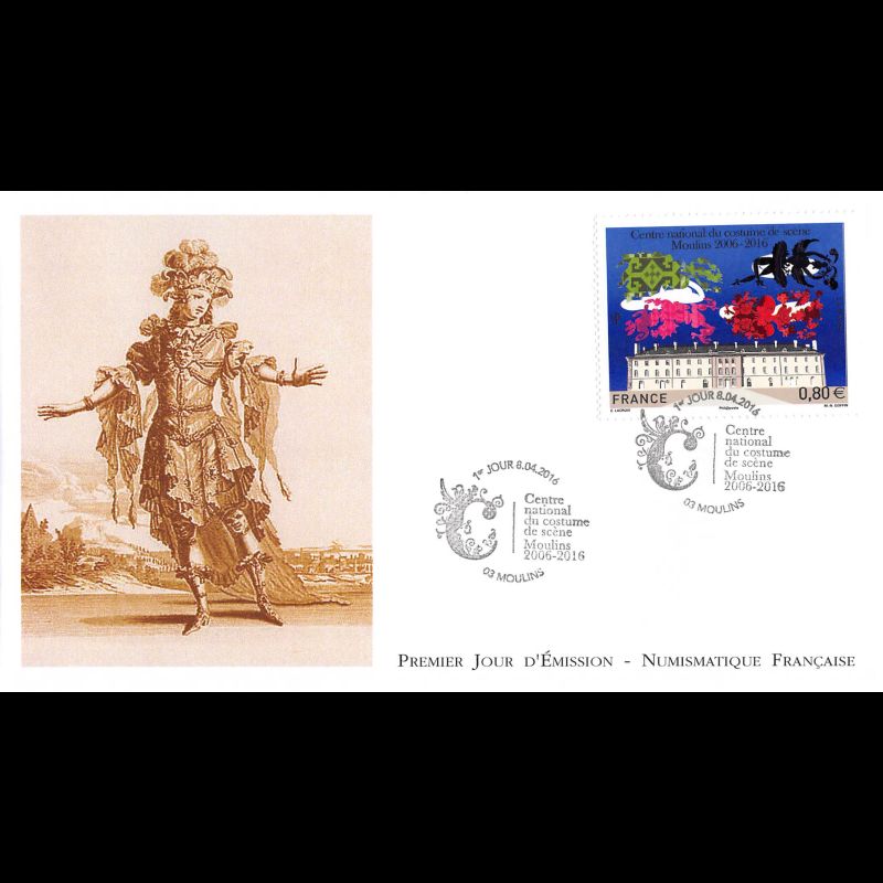 FDC LNF - Costume de scène - oblit 8/4/2016 Moulins