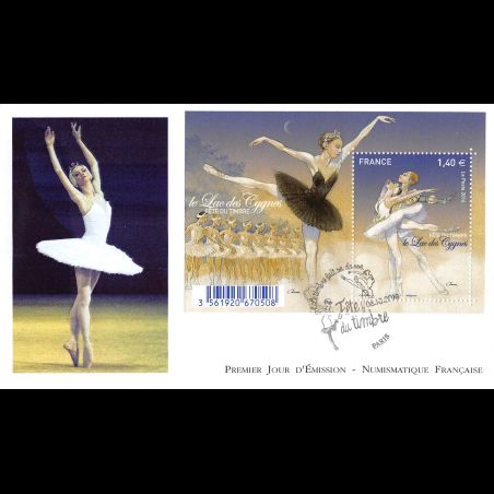 FDC LNF - Bloc Fête du timbre, le lac des cygnes - oblit 8/10/2016 Paris