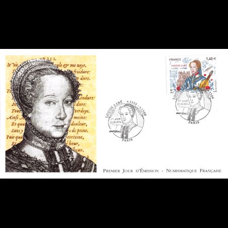 FDC LNF - Louise Labé, poétesse - oblit 22/5/2016 Paris