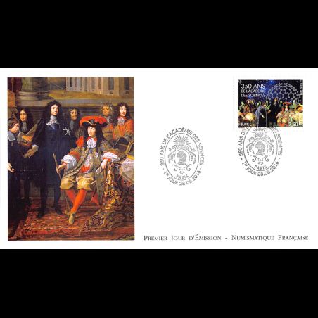 FDC LNF - 350 ans Académie des sciences - oblit 28/6/2016 Paris