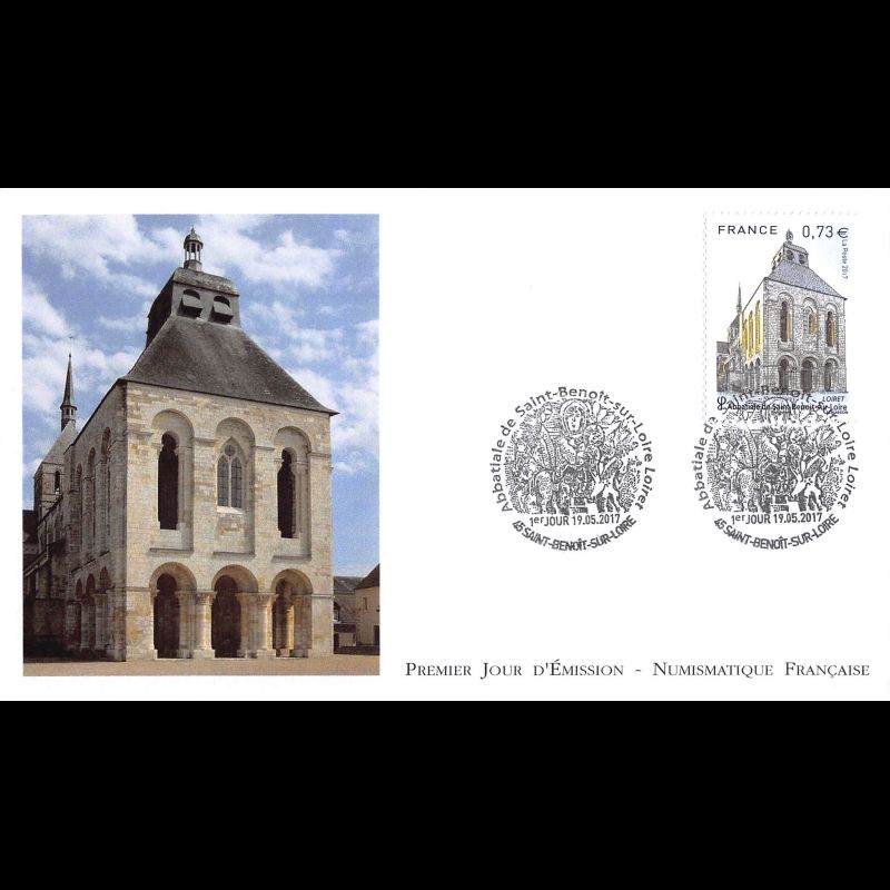 FDC LNF - Abbatiale de Saint Benoît sur Loire - oblit 19/5/2017