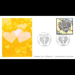 FDC LNF - Coeurs Balmain (2 env) - oblit 20/1/2017 Paris