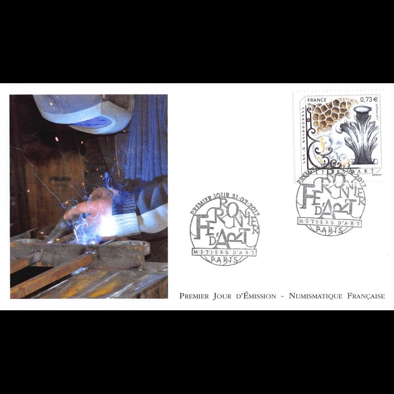 FDC LNF - Métiers d'art. Ferronnier - oblit 31/3/2017 Paris