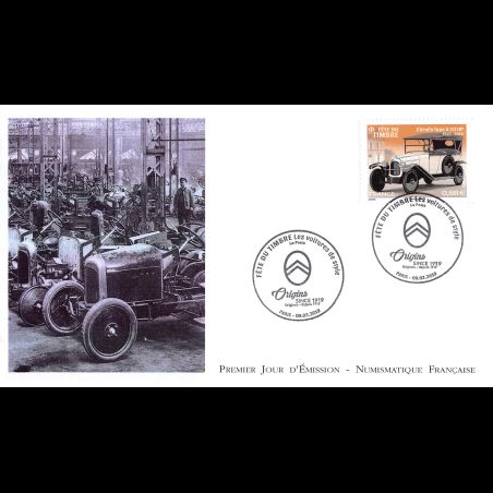FDC LNF - Fête du timbre. Citroën type A 10 HP - 9/3/2019 Paris
