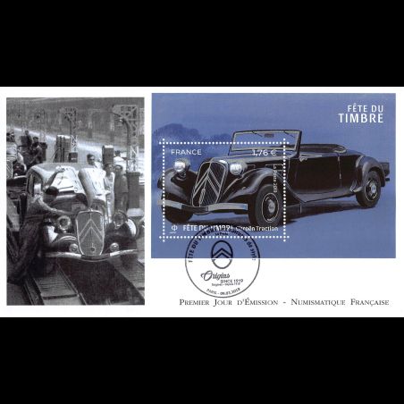 FDC LNF - Bloc Fête du timbre. Citroën traction - 9/3/2019 Paris