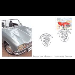 FDC LNF - Fête du timbre. Peugeot 204 cabriolet - 28/3/2020 Paris