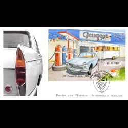 FDC LNF - Bloc fête du timbre. Peugeot 404 Berline - 28/3/2020 Paris