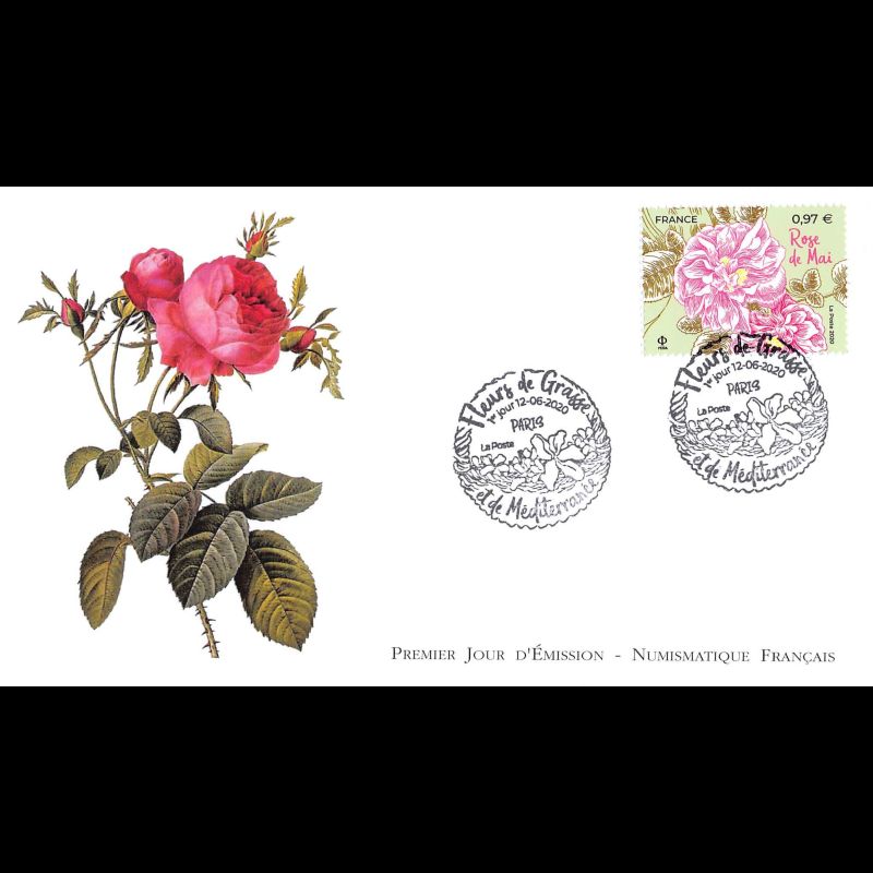 FDC LNF - Fleur de Grasse. La rose de Mai - 12/6/2020 Paris