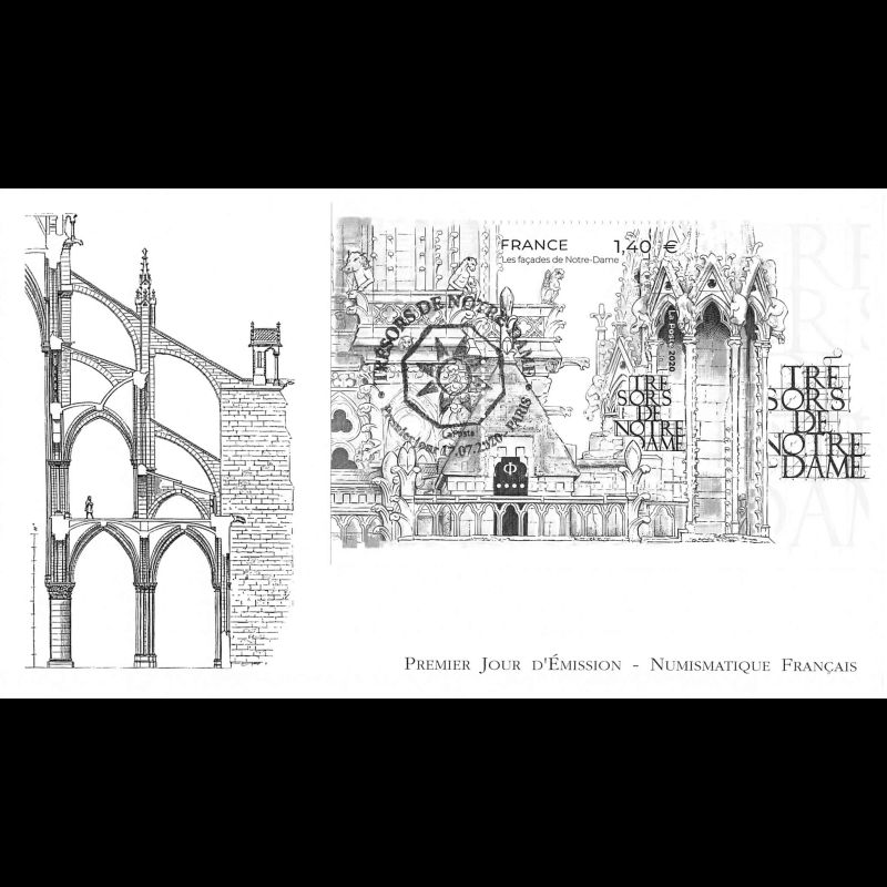 FDC LNF - Bloc trésors de Notre Dame - 17/7/2020 Paris