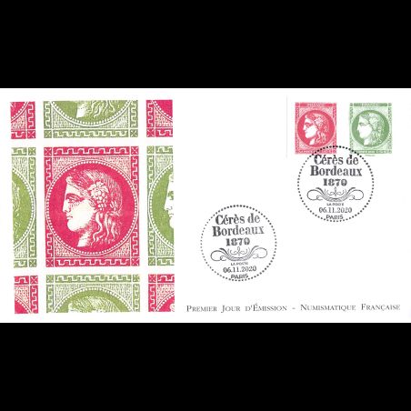 FDC LNF - Cérès de Bordeaux. Paire de carnet gommé - 6/11/2020 Paris