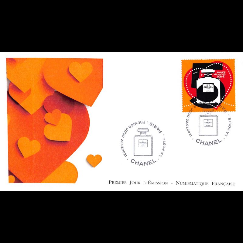 FDC LNF - Cœur Chanel (2 env) - 22/1/2021 Paris