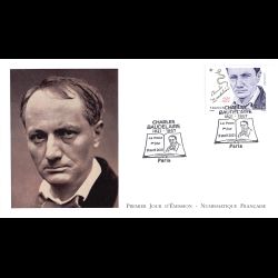 FDC LNF - Charles Baudelaire, poète Français - 9/4/2021 Paris