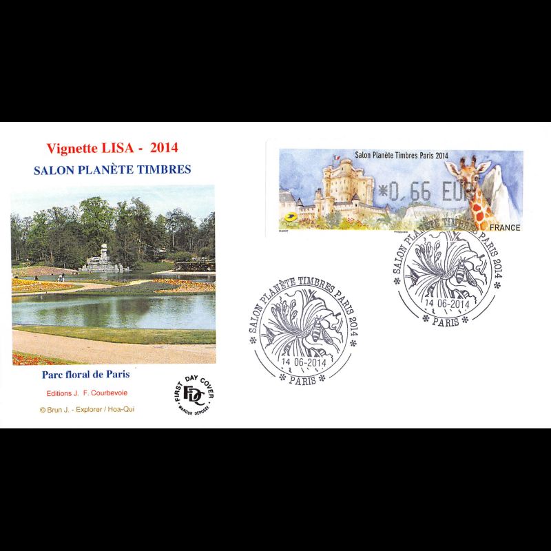 FDC JF LISA - Salon planète timbres (Zoo) - 14/6/2014 Paris