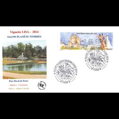 FDC JF LISA - Salon planète timbres (Zoo) - 14/6/2014 Paris