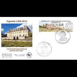 FDC JF LISA - Expo Marcophilex - 17-18/10/2015 Auvers-sur-Oise