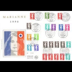 FDC GF soie - Marianne 1990...
