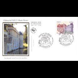 FDC soie - Château du Pailly (Haute-Marne) - oblit 27/1/2017