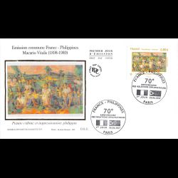 FDC soie - France Philippines (2 env) - oblit 26/6/2017 Paris
