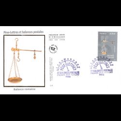 FDC soie - Pèse-lettres et balances postales (6 env) - 11/11/2017 Paris