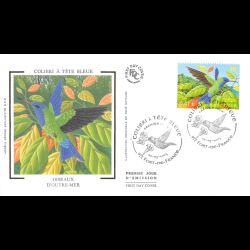 FDC soie - Colibri à tête...