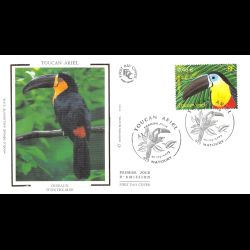 FDC soie - Toucan Ariel -...