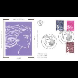 FDC soie - Marianne du 14...