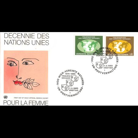 ONU Vienne - 1980 - 9 / 10 - Décennie des Nations Unies pour la femme