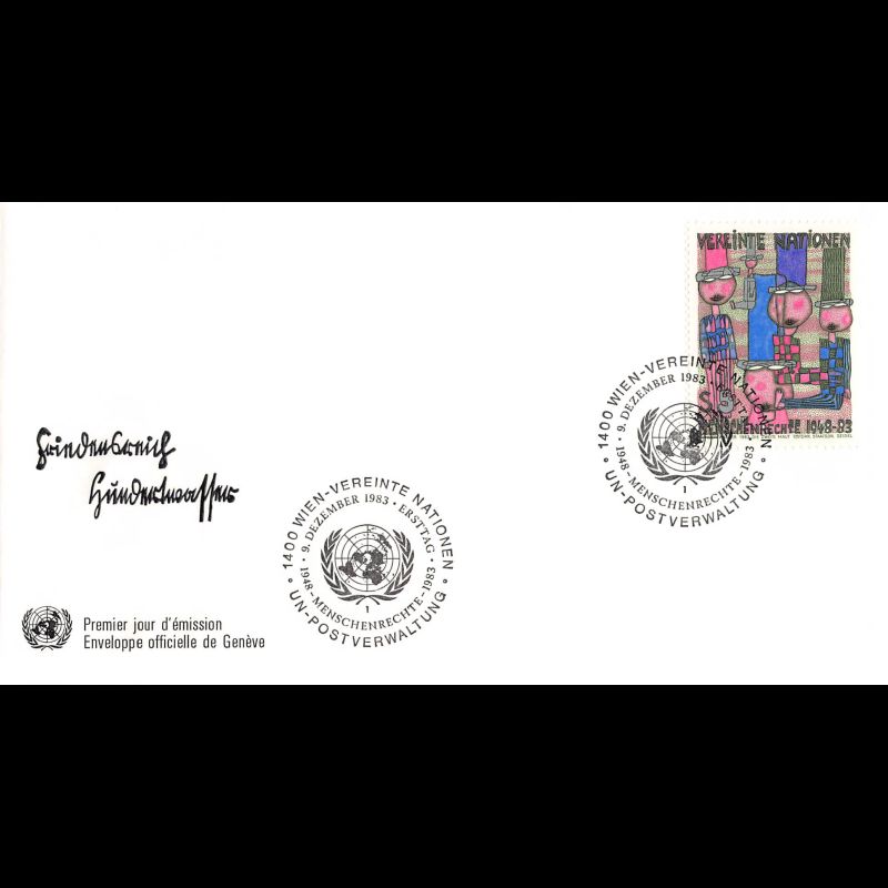 ONU Vienne - 1983 - 36 / 37 - 35e anniv déclaration univ. Droits de l'homme