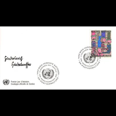 ONU Vienne - 1983 - 36 / 37 - 35e anniv déclaration univ. Droits de l'homme