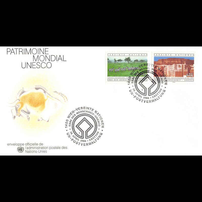ONU Vienne - 1984 - 41 / 42 - Patrimoine mondial UNESCO - Sites à sauvegarder