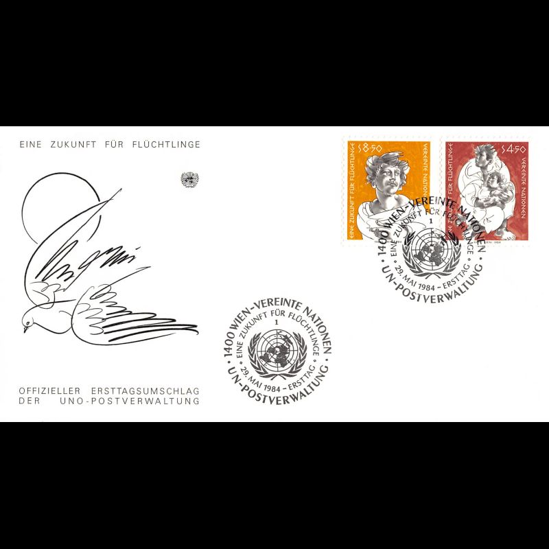 ONU Vienne - 1984 - 43 / 44 - Un avenir pour les réfugiés