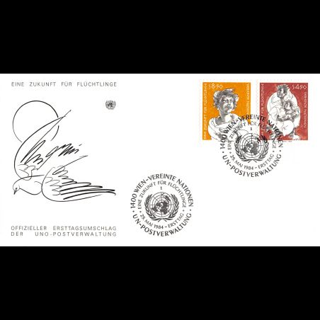 ONU Vienne - 1984 - 43 / 44 - Un avenir pour les réfugiés