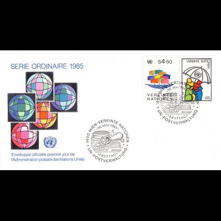ONU Vienne - 1985 - 49 / 50 - Tous solidaires - ONU protégeant les peuples