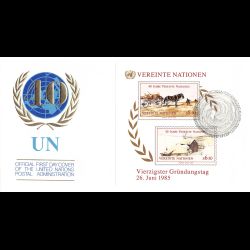 ONU Vienne - 1985 - BF 2 - 40e anniv de l'organisation des Nations Unies