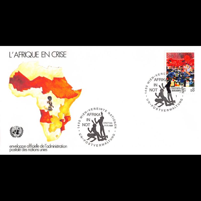 ONU Vienne - 1986 - 55 - L'Afrique en crise