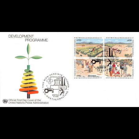 ONU Vienne - 1986 - 56 à 59 - Programme développement de l'agriculture
