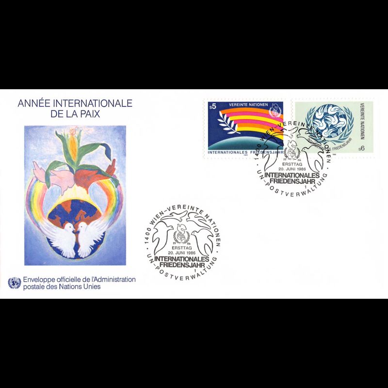 ONU Vienne - 1986 - 62 / 63 - Année internationale de la paix