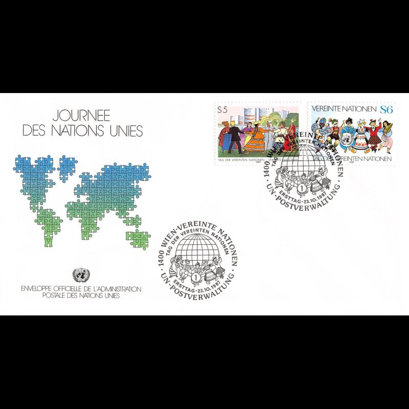ONU Vienne - 1987 - 75 / 76 - Journée des Nations Unies