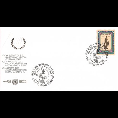 ONU Vienne - 1988 - 87 / BF 4 - 40e anniv. Déclaration universelle des droits de l'homme