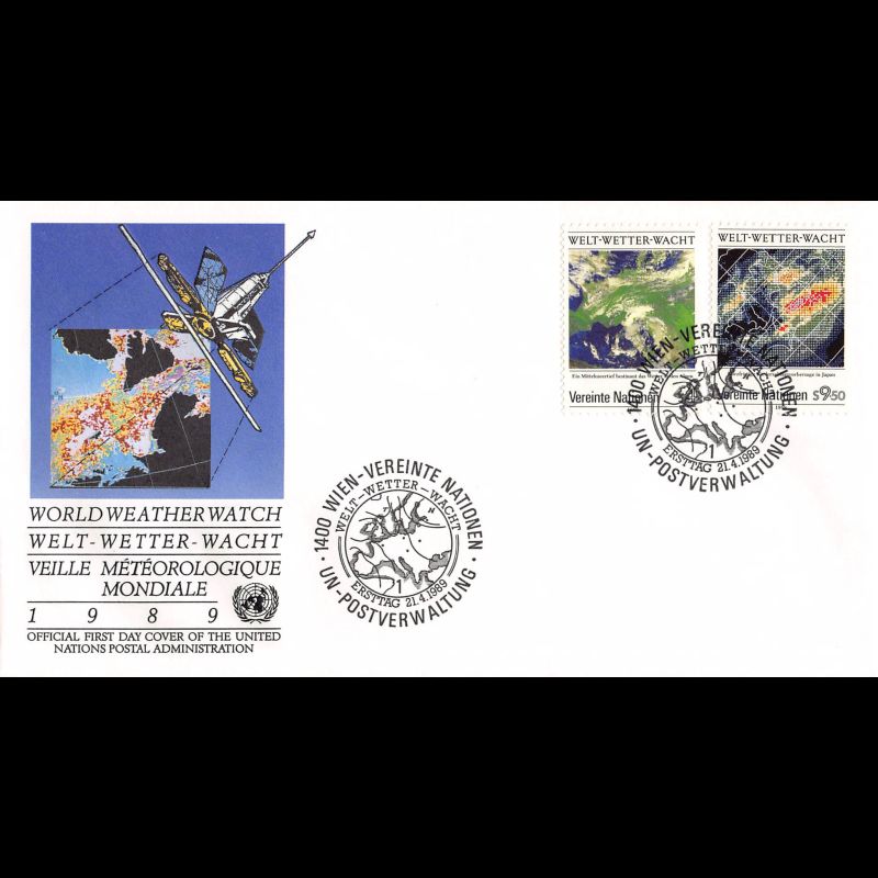 ONU Vienne - 1989 - 92 / 93 - Veille météorologique mondiale