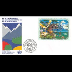 ONU Vienne - 1991 - 118 à 121 - Pour un environnement meilleur sous l'égide C.E.E.
