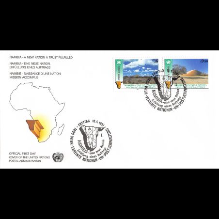 ONU Vienne - 1991 - 122 / 123 - Namibie, naissance d'une Nation