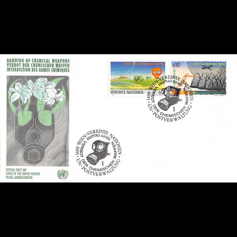 ONU Vienne - 1991 - 127 / 128 - Interdiction de l'utilisation des armes chimiques