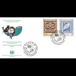 ONU Vienne - 1991 - 129 / 130 - 40e anniv de l'Administration Postale des Nations Unies