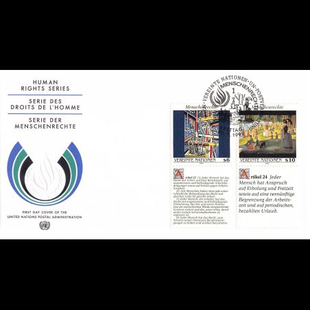 ONU Vienne - 1992 - 151 à 156 - Déclaration universelle droits de l'homme