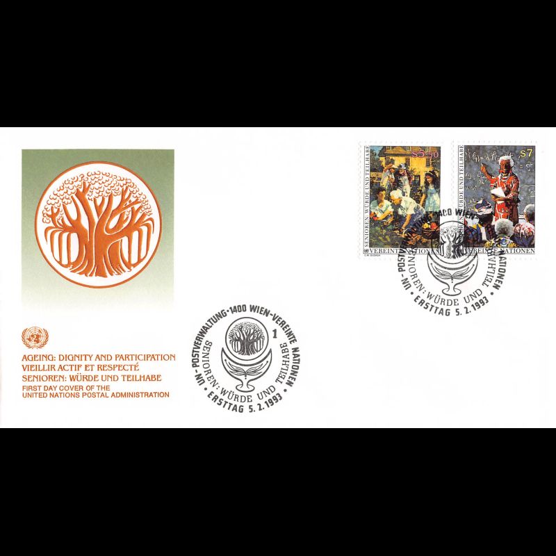 ONU Vienne - 1993 - 157 / 158 - Vieillir actif et respecté
