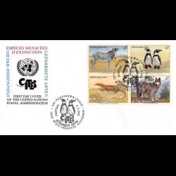 ONU Vienne - 1993 - 159 à 162 - Espèces animales menacées d'extinction