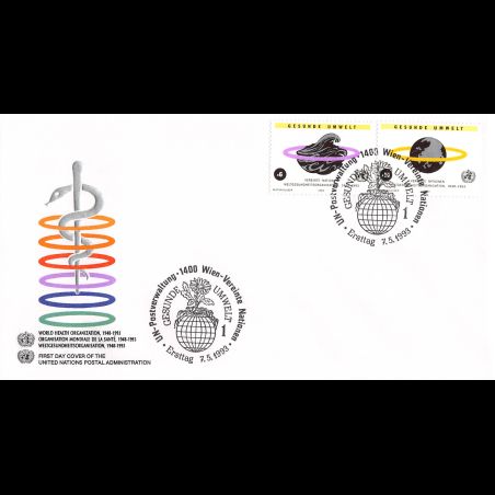 ONU Vienne - 1993 - 163 / 164 - Protection de l'environnement . 45e anniv de l'O.M.S.