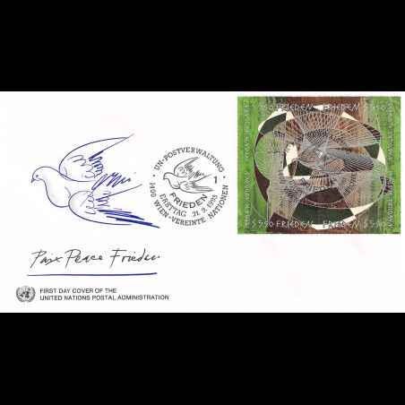 ONU Vienne - 1993 - 172 à 175 - Journée internationale de la paix